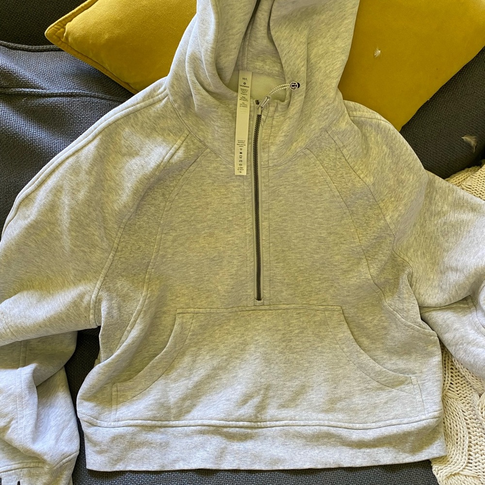 Lululemon scuba half zip M/L gray